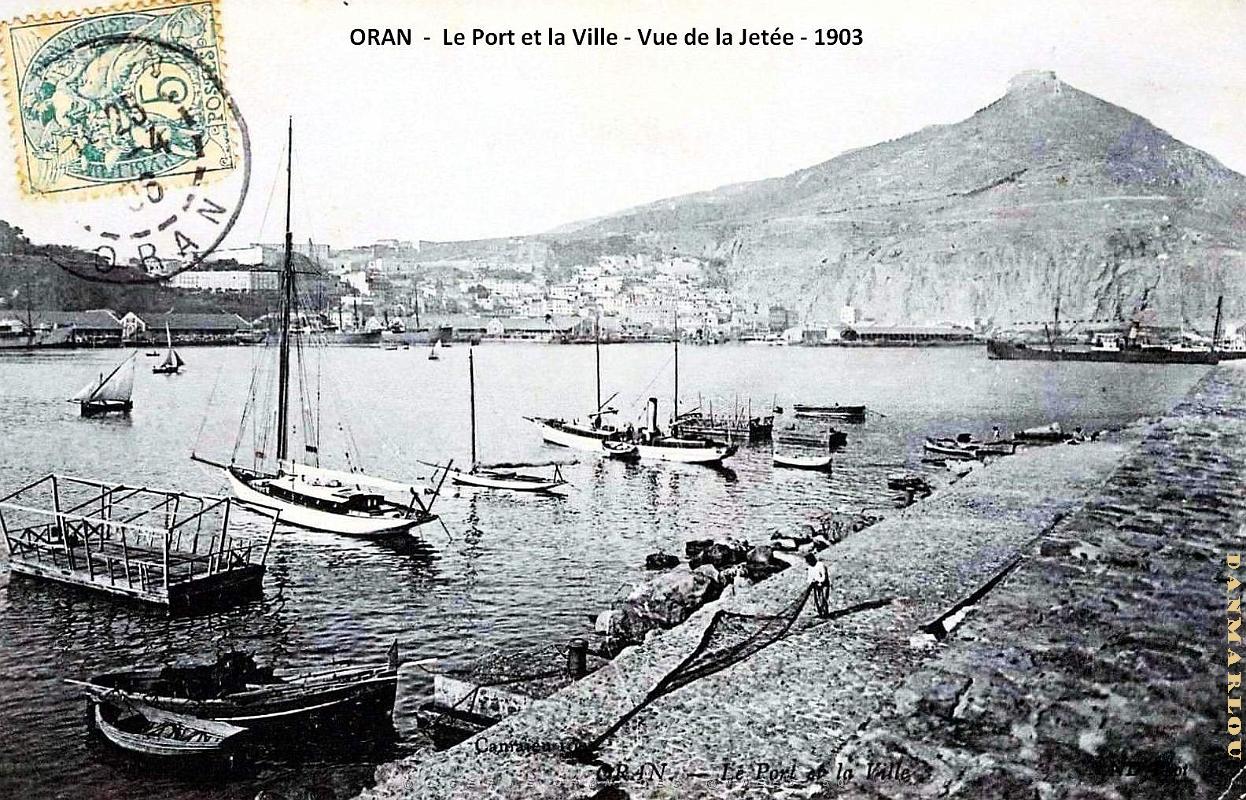 Oran - Port et Ville - Vue de la Jetee - 1906.jpg